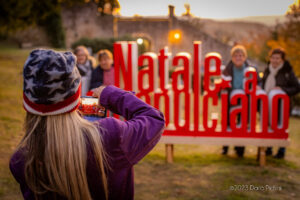 foto natale a montepulciano con scritta